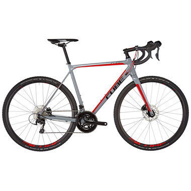 Bicicleta de ciclocross CUBE CROSS RACE PRO Shimano 105 5800 34/50 Gris/Rojo 2018 0
